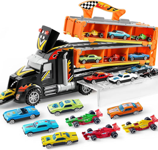 JOYIN Toy Truck for Kids with 60in Race Track and Cars