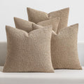 Boucle Throw Pillow Covers 18x18 Pack of 4 - Soft Textured Accent