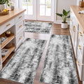 Tritard 100% Non Slip Kitchen Rugs Set of 3 - Modern Abstract Runner