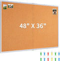 Large Cork Board 48 x 36 in Bulletin Board - Oversized Wall Display