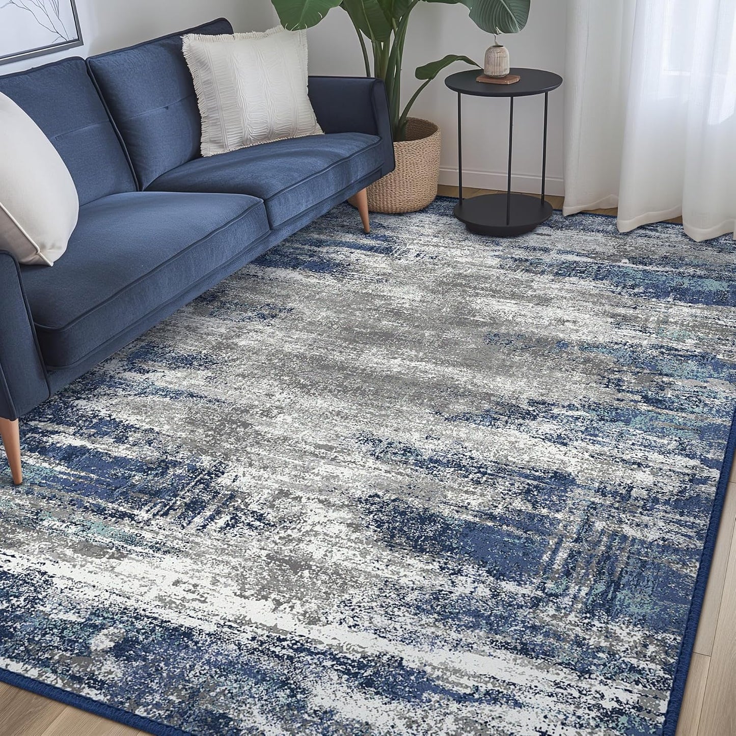 Bavni Area Rugs 4x6 Machine Washable Non-Slip Modern Rug
