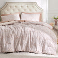 Bedsure Twin Size Comforter Set Pink Boho Tufted Bed Set - Soft 3D