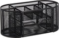 Mesh Desk Office Organizer with Drawer - Compact Metal Pen Cup