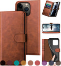 DuckSky iPhone 16 Pro Max Genuine Leather Wallet Case - RFID Safe