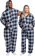 NFL Team Logo Pajamas Onesie in Team Plaid - Soft Polyester Fan Gear