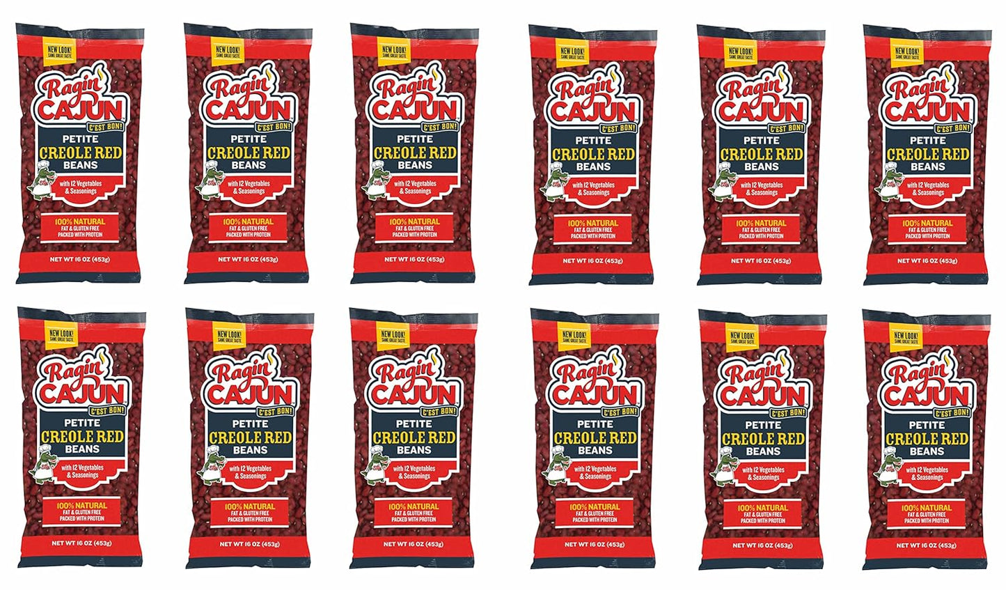 Seasoned Petite Red Beans 16 oz Pack of 12 for Delicious Meals