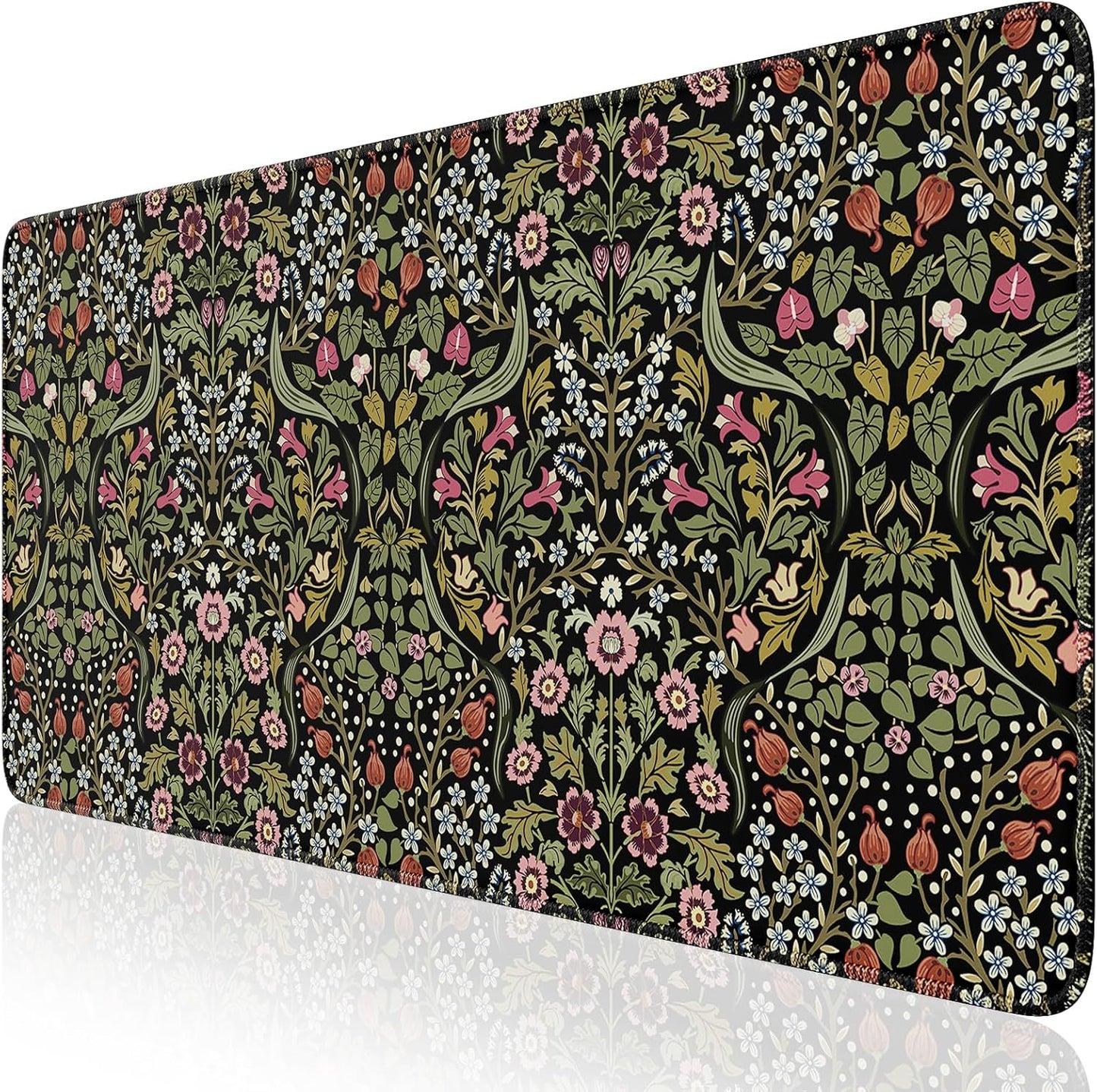 iCasso XXL Floral Desk Mat: Ultimate Comfort 15.7x35.4