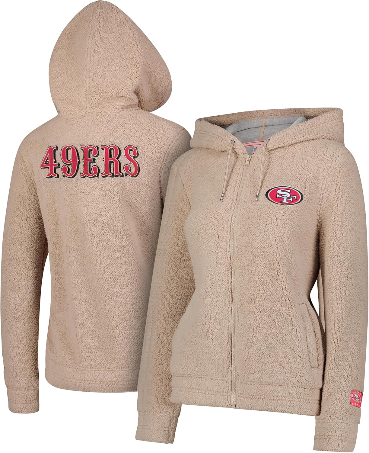 Ultra Game Women's NFL Super Soft Sherpa Full Zip Hoodie