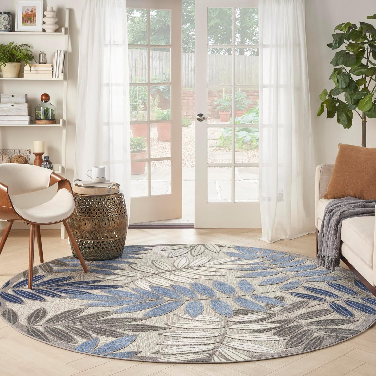 Nourison Home Aloha Indoor/Outdoor Round Area Rug for Any Space