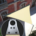 4 ft x 4 ft Beige Triangle Super Ring Shade Sail - Heavy Duty 260 GSM