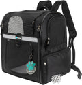 Dog Backpack Carrier 18 lb Capacity Black - PetAmi Ventilated Travel