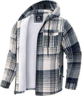 G Gradual Men's Flannel Jacket Sherpa Lined Hoodie - Warm Winter Coats