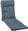 Outdoor Chaise Cushion 21 x 72 Sapphire Blue Ridge Paisley