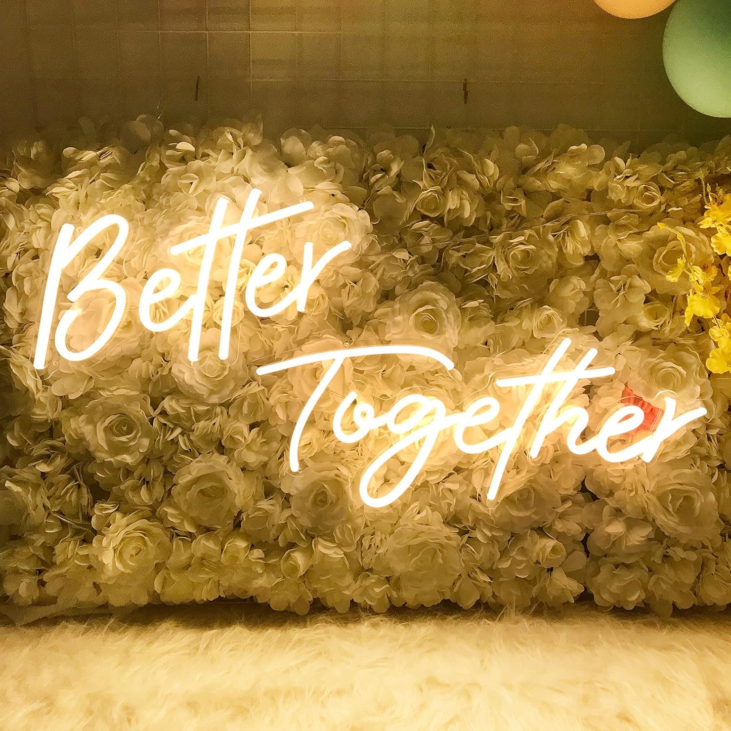 Better Together Neon Sign for Weddings and Bedroom Decor