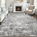 Area Rugs for Living Room 8x10 Washable Neutral Abstract Rug - Soft