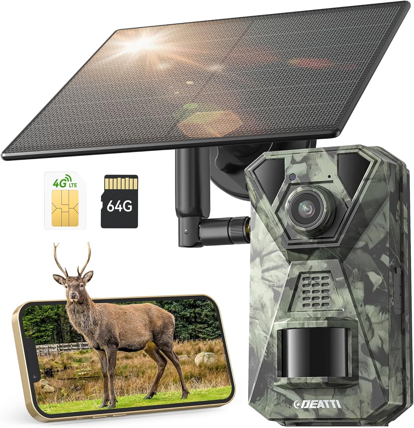 DEATTI 4G LTE Trail Camera: Fast 0.1s Trigger Time