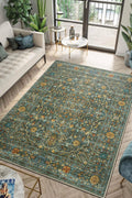 6 ft x 9 ft Machine Washable Rug - Vintage Low Pile Non-Slip