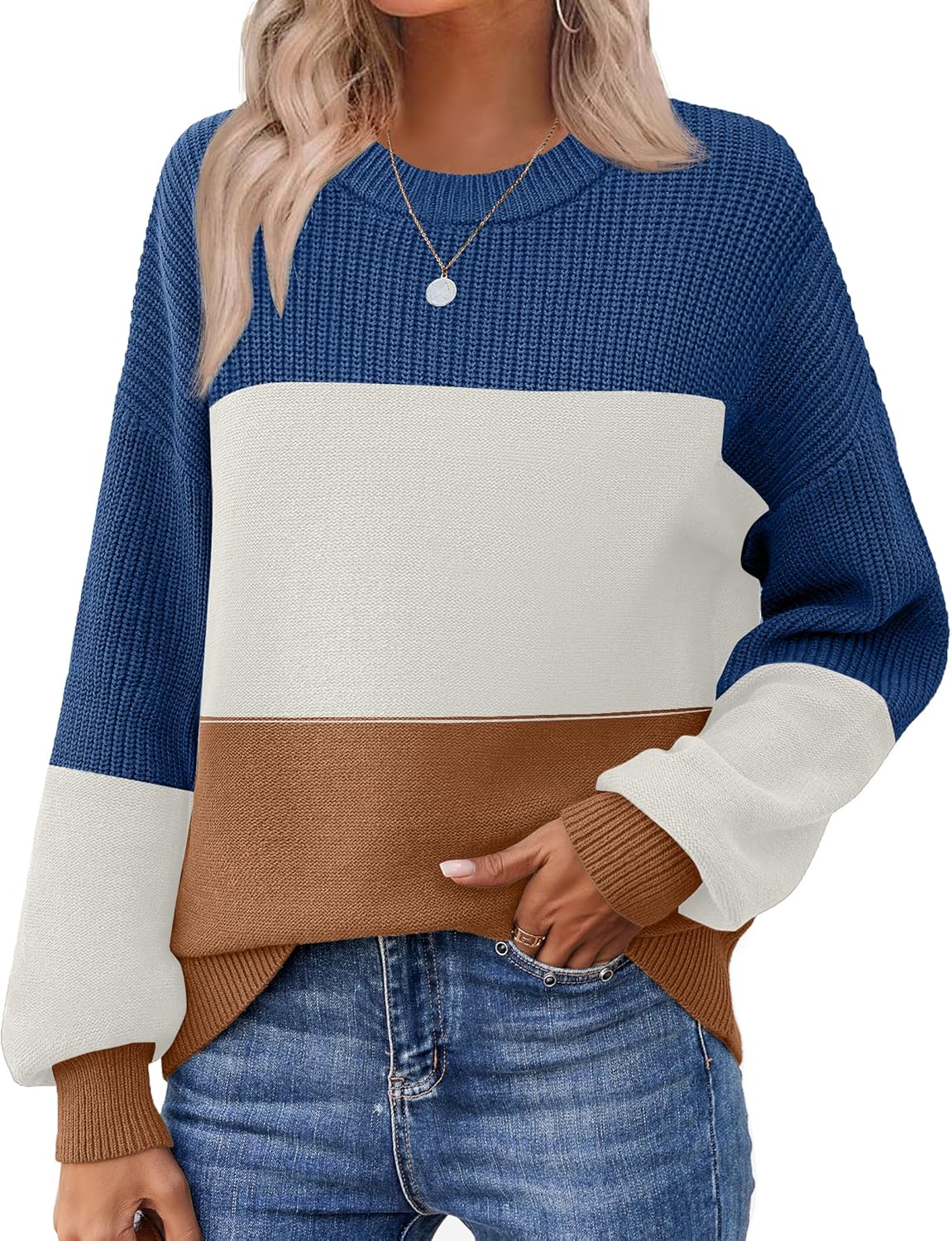 Zeagoo Women's Chunky Knit Sweater for Fall and Winter Style