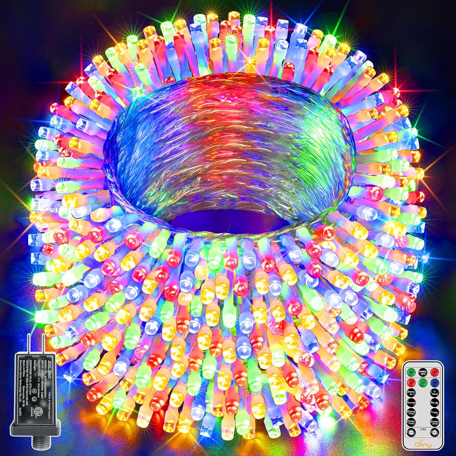 Ollny Christmas Lights Outdoor Waterproof 1000LED 328FT String Lights