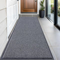 Grey 59x23 Front Door Mat - Low-Profile Waterproof Entrance Mat
