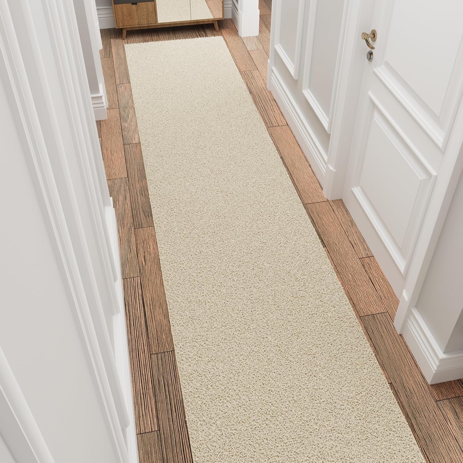 Ottomanson 3ft x 10ft Shaggy Runner Rug - Plush Non-Slip Carpet