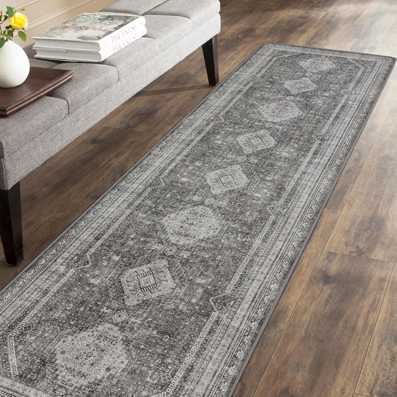 GENIMO 2ft 6in'x8 Non Slip Hallway Runner Rug for Every Room