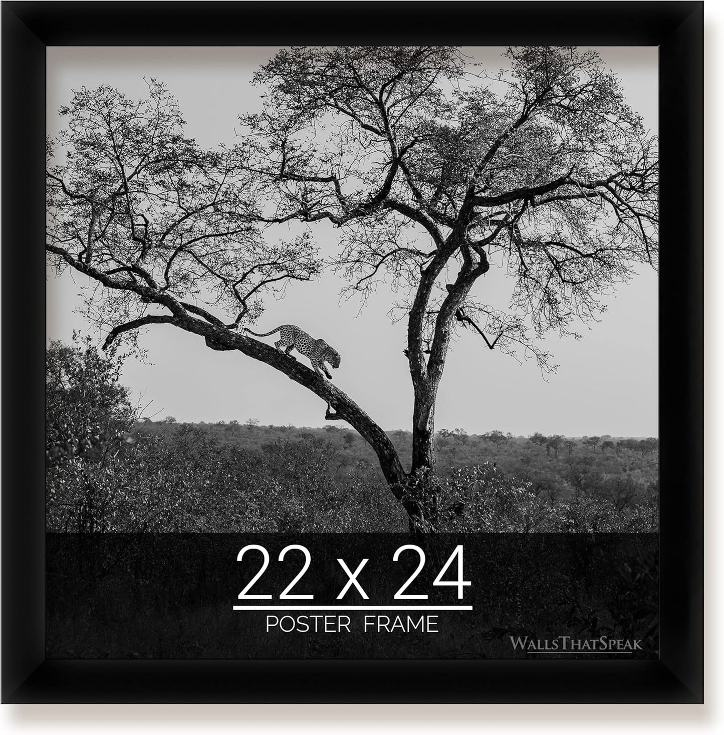 22x24 Black Picture Frame for Puzzles, Posters, and Photos