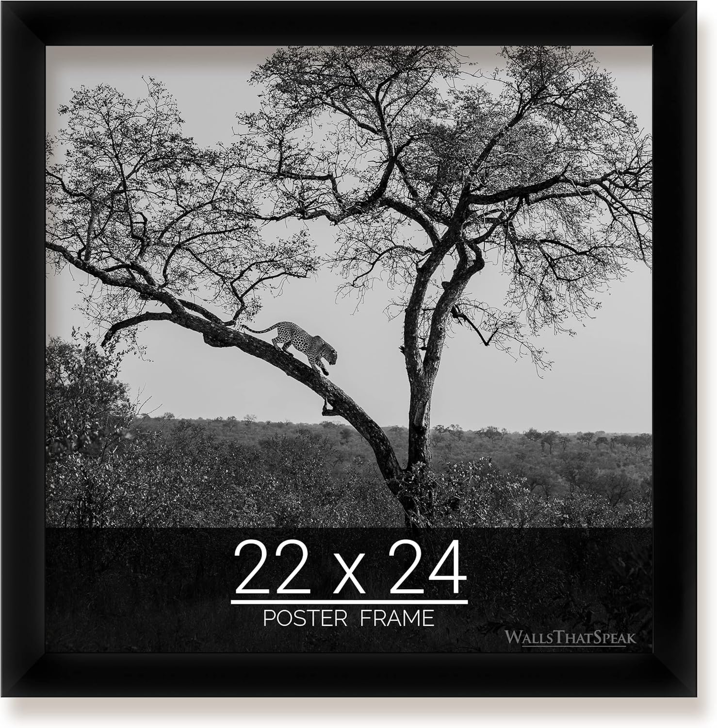 22x24 Black Picture Frame for Puzzles, Posters, and Photos