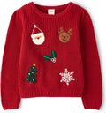 Baby-Toddler Long Sleeve Cotton Crew Neck Pullover Sweater - Soft Knit