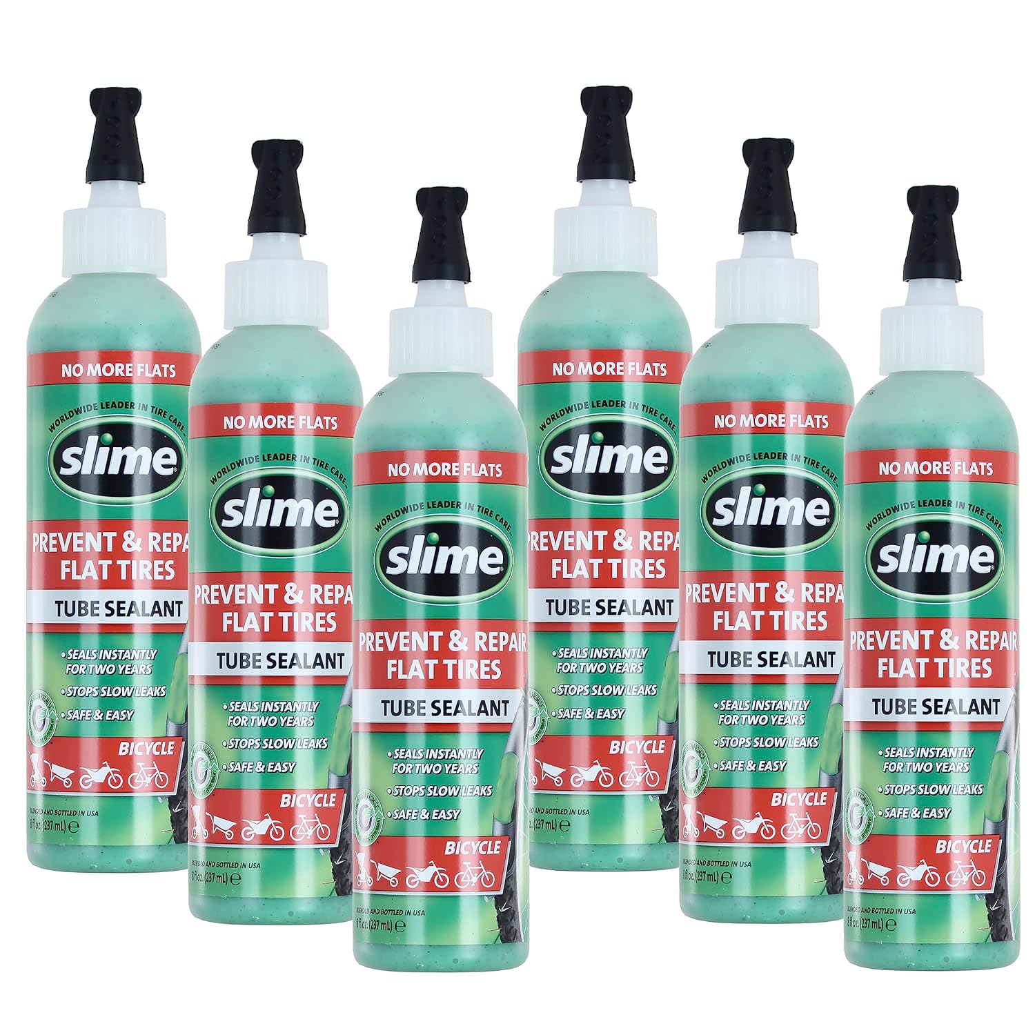 Slime 10003-6PK Bike Tube Sealant for Fast Puncture Repair