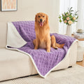 Checkered Waterproof Pet Blanket 60x80 in Dusty Purple - Reversible