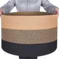 Extra Large 22 x 14 in Blanket Storage Basket - Jumbo Cotton Rope