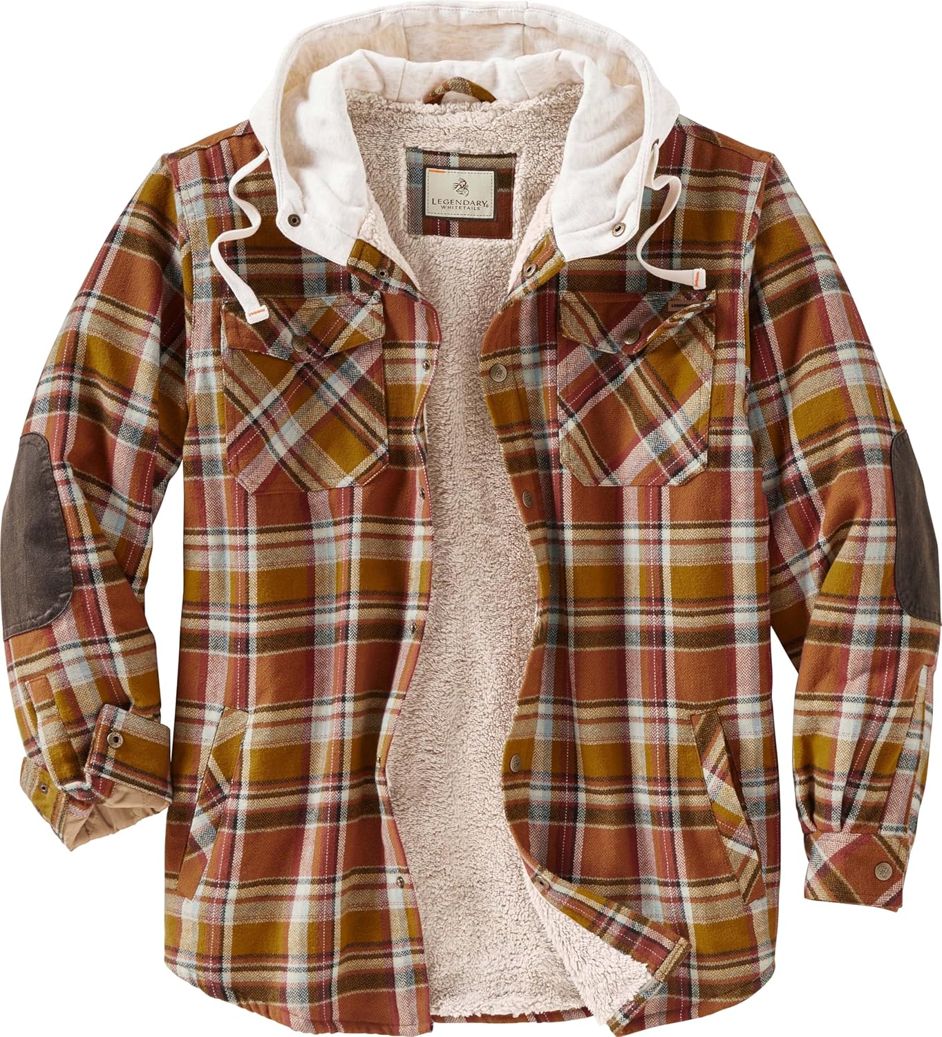 Legendary Whitetails Men's Hooded Shirt Jacket for Comfort