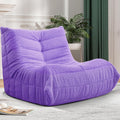 Purple Teddy Bean Bag Chair Big Sofa - Memory Foam Fireside Lounger
