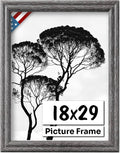 Barnwood Gray 18x29 Picture Frame.75 in Wide - Rustic Solid Wood Frame