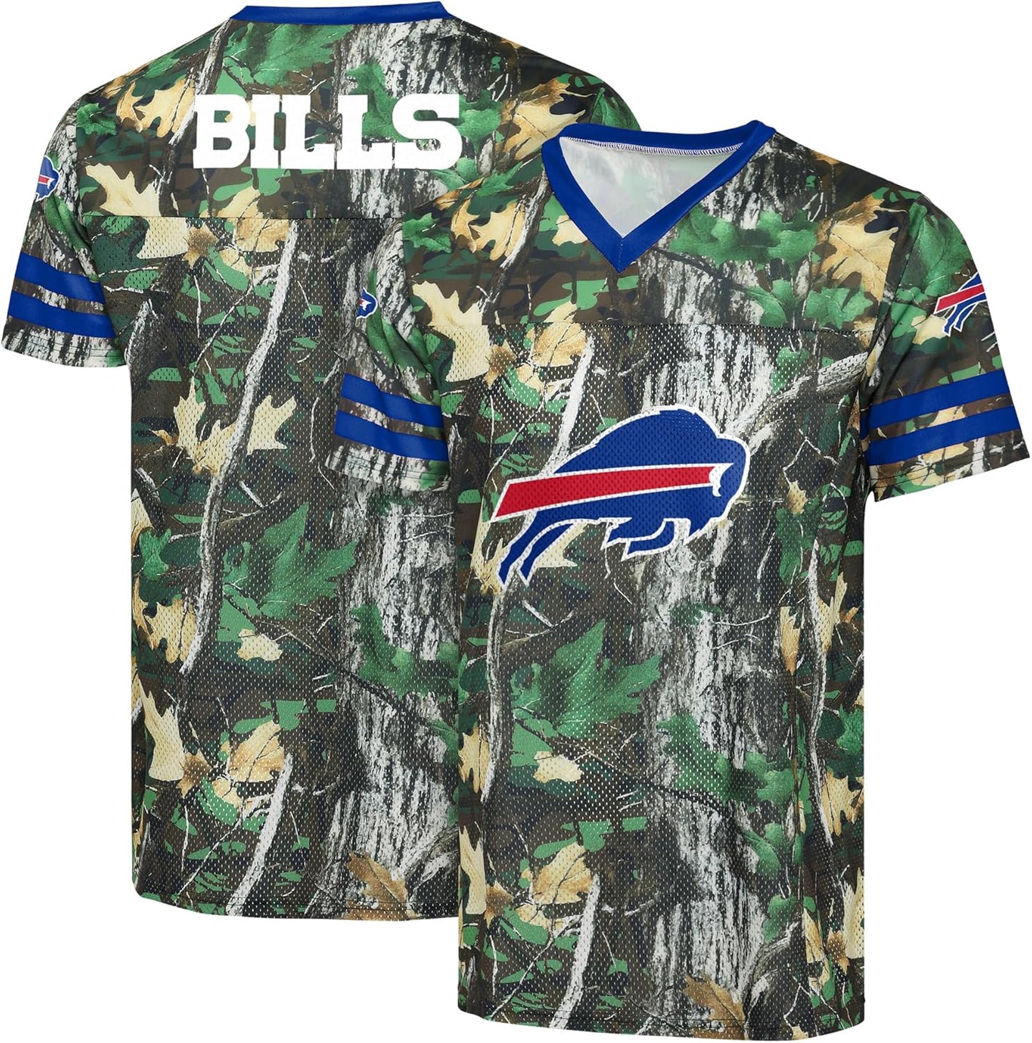 NFL Men's Officially Licensed Hunter Camo Game Day V-Neck Top