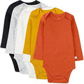 HonestBaby 5-Pack Long Sleeve Bodysuits for Baby Boys, Unisex