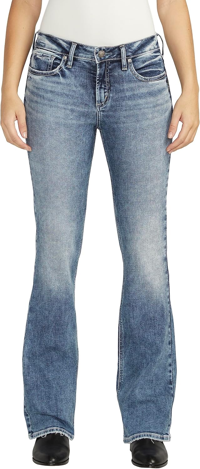Suki Mid Rise Curvy Fit Bootcut Jeans for Women by Silver Jeans