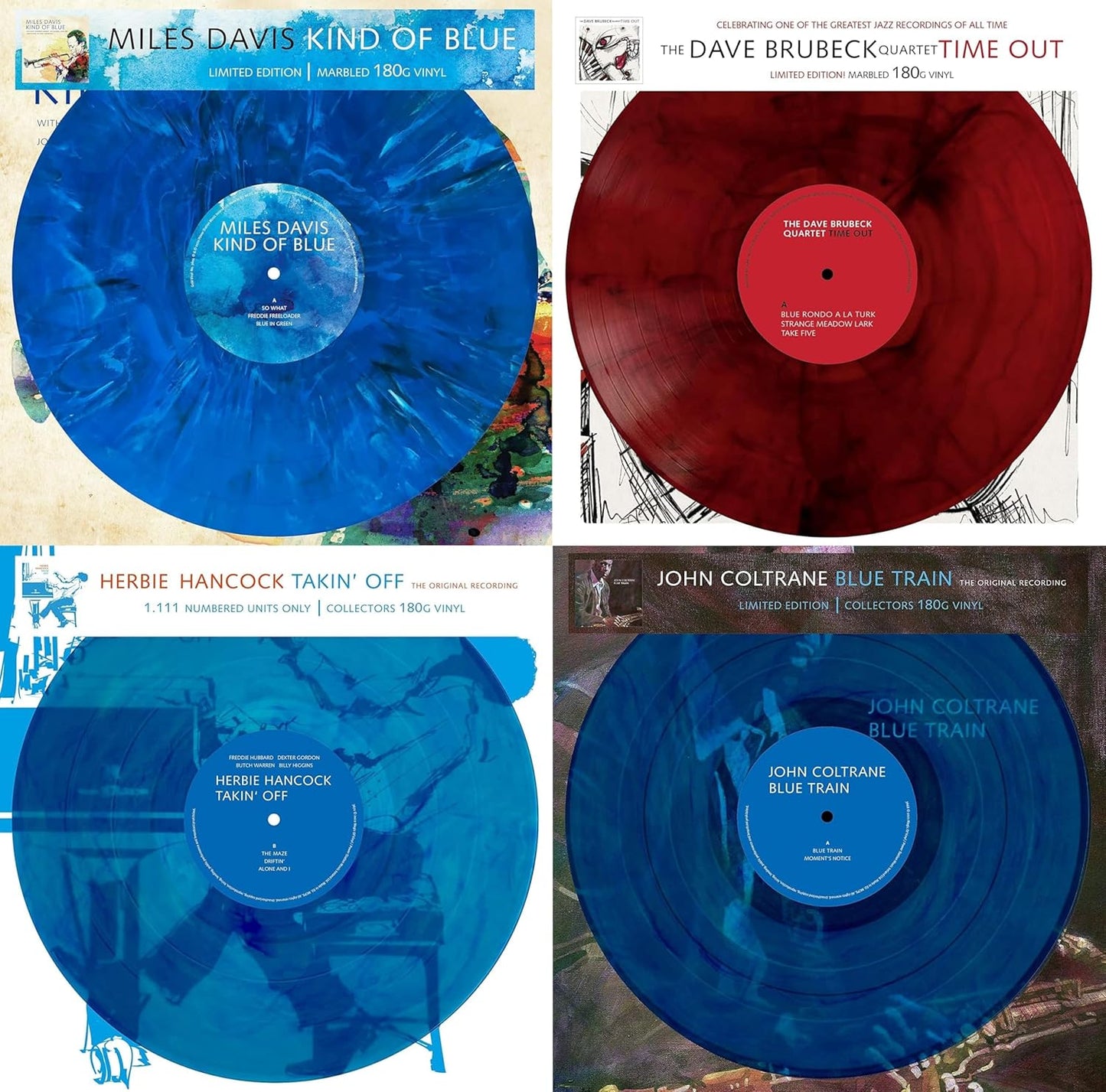 4 LP Jazz Blues Collection - Miles Davis, Coltrane & More