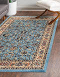 Unique Loom Sialk Hill Collection Area Rug in Light Blue/Navy