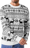 Men's Crewneck Waffle Textured Pullover Sweater - Cozy Oversize Fit