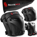 SKATEWIZ Knee Pads for Kids - PROTECT-1 Size S Black - Comfortable