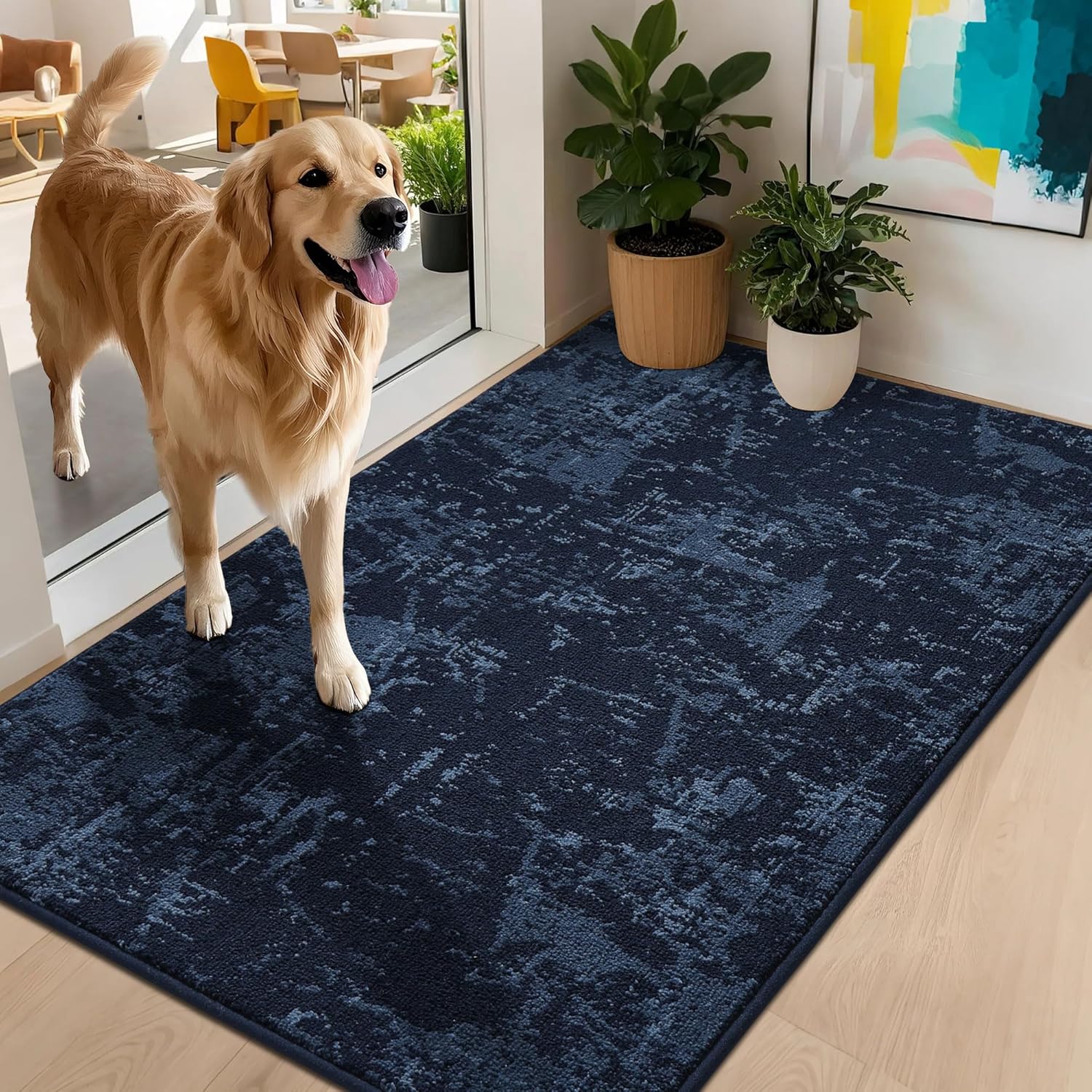 BEQHAUSE Dirt Trapper Door Mat 32in x 48in Non-Slip Design