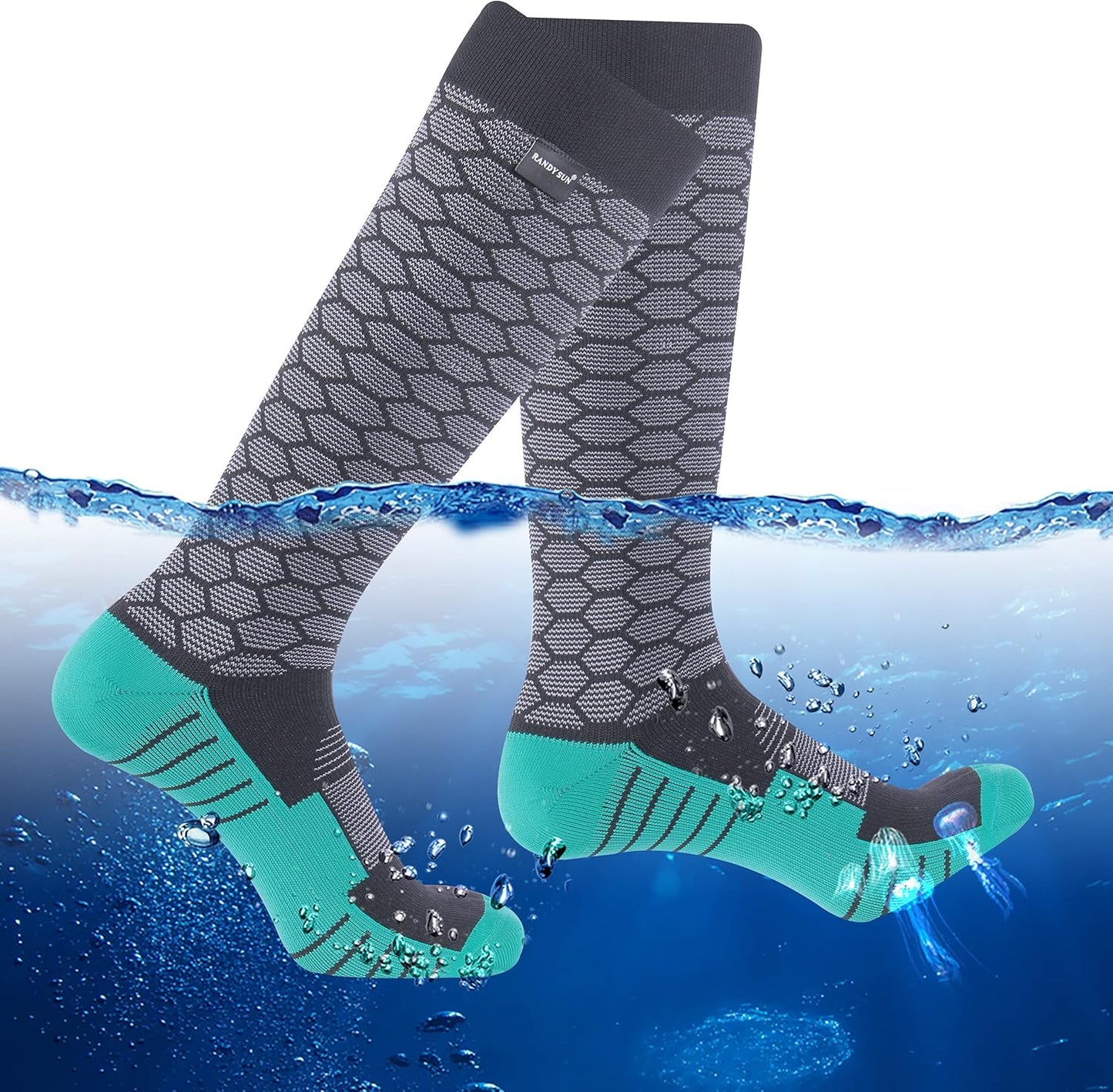 RANDY SUN Waterproof Knee High Socks