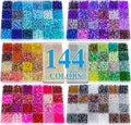 6mm Glass Beads Bracelet Making Kit - 7200PCS, 144 Colors