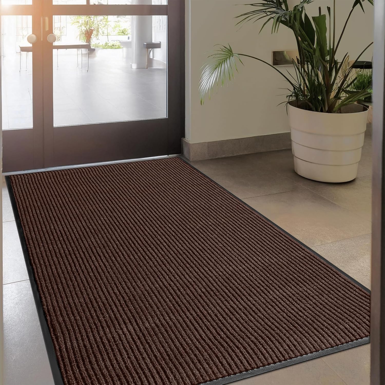 MaxMat Heavy Duty Rubber Door Mat for Commercial Use 4 x 8 Feet