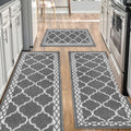 Comfort Kitchen Mats for Floor 3 Piece Set - Non Skid Washable