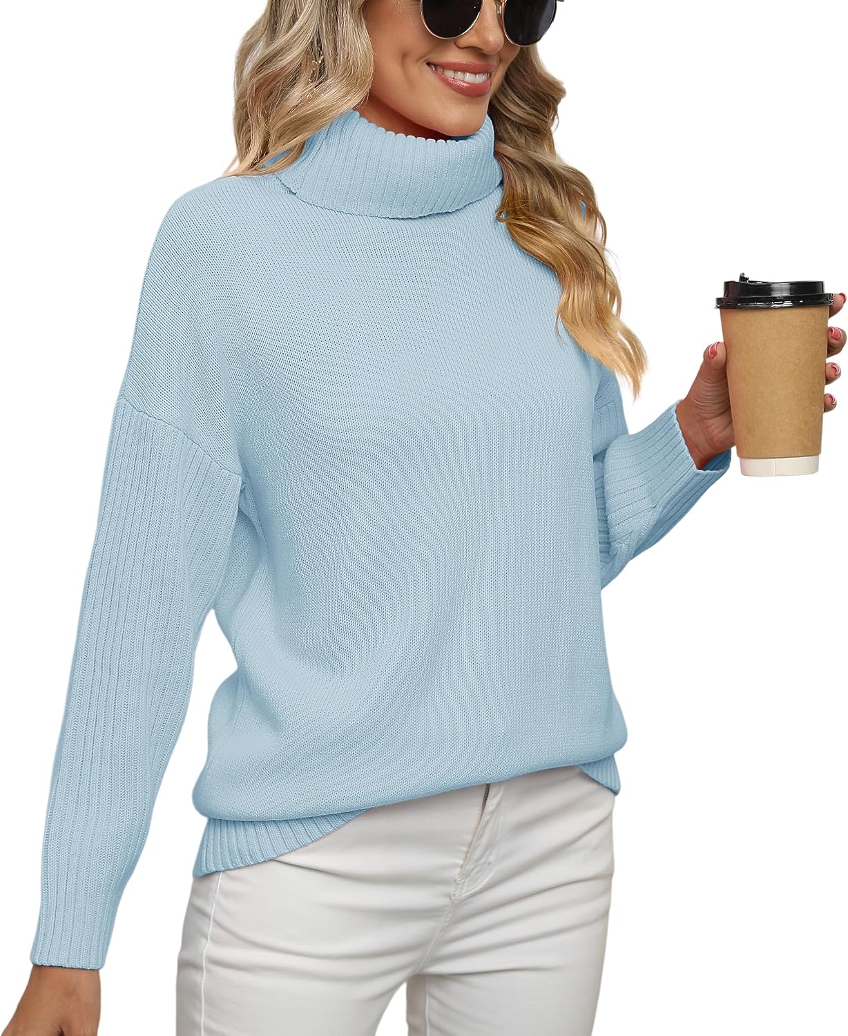 Jouica Women 2025 Fall Casual Turtleneck Chunky Sweater