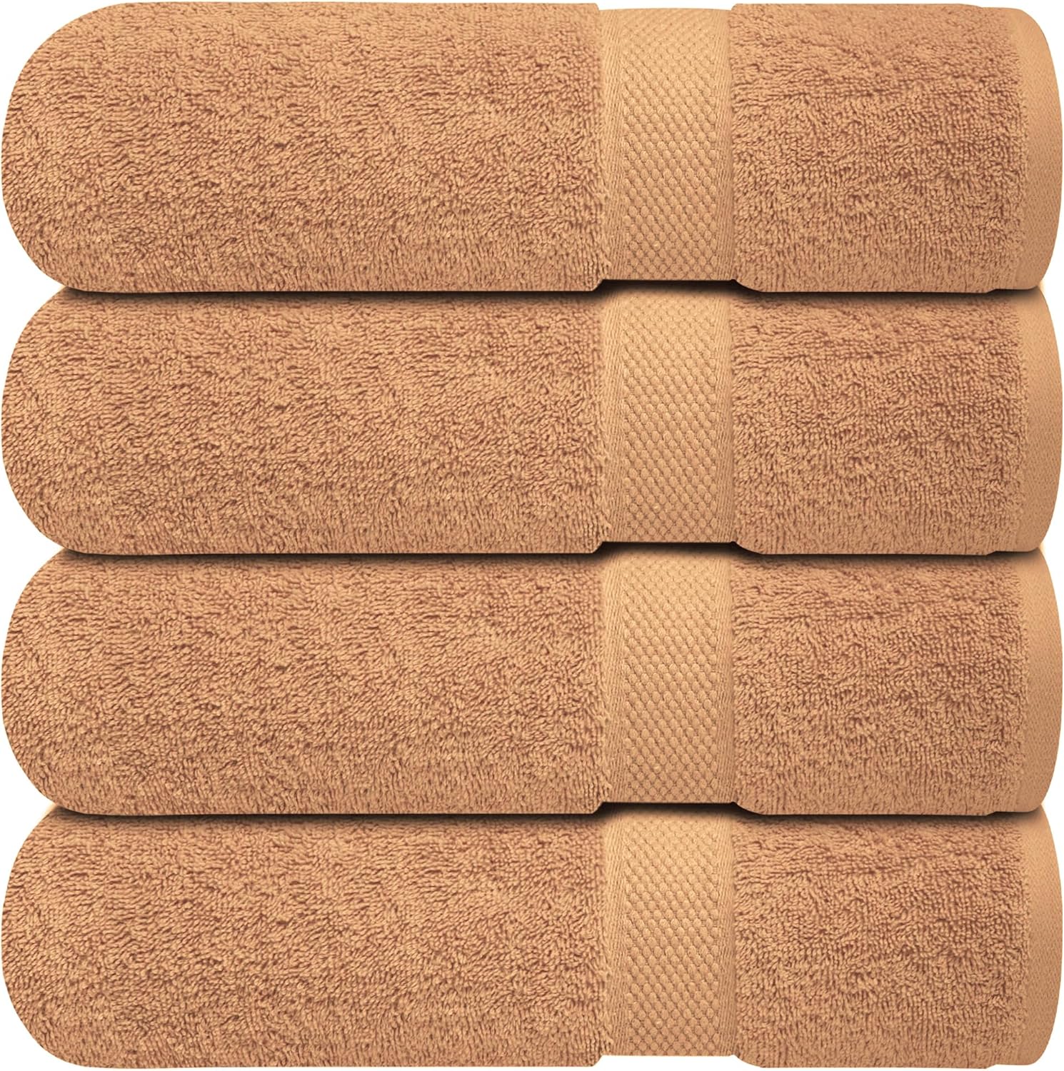Luxury 100% Ring-Spun Cotton Bath Towels Set of 4 for Comfort