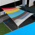 Custom Size Rainbow Waterproof Shade Sail 4ft x 12ft - UPF50 Canopy